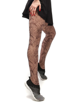 Молодежные колготки с принтом в виде зебр (Размер: S-M-L) (Цвет: бежевый)