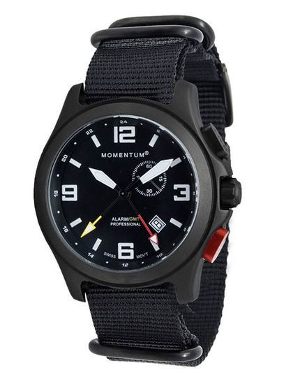 Канадские часы Momentum VORTECH GMT ALARM Black ION 1M-SP62BS7B