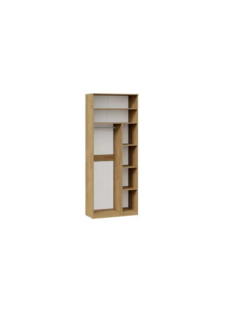 Шкаф для одежды Дуб Крафт золотой, Мокко 90х43х226