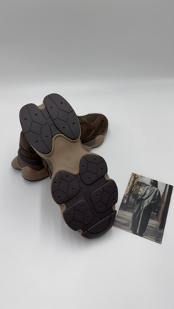 Кроссовки женские натуральная кожа/замша артикул 8888-40 цвет"шоколадный"