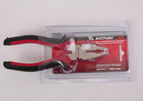 Плоскогубцы  MATRIX NICKEL 160 никелир. двухкомпонент. ручки (16902)