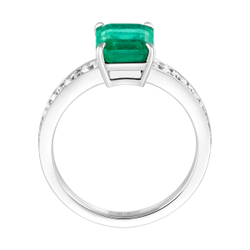 Кольцо с Изумрудом и бриллиантами, R0081-4/1