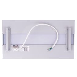 ULO-K16B 2x16W-4000K-L50 5W-RGB IP44 LIGHT GREY Светильник линейный светодиодный подвесной с фоновой подсветкой. Белый свет 4000К. Алюминий. Цвет светло-серый. TM Uniel