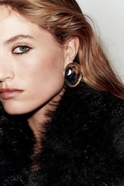 ZARA ПАЛЬТО ИЗ ШЕРСТИ С ЛАЦКАНАМИ ИЗ ИСКУССТВЕННОГО МЕХА И ПОЯСОМ, ЧЕРНЫЙ