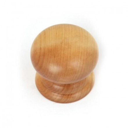 Ручка мебельная кнопка KL-3312 Ф30 св.дерево лакирован.  /100