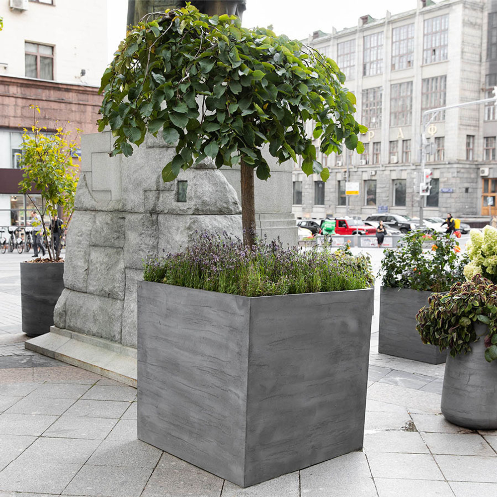 Кашпо Concretika Cube 40x40x40 Concrete Grey Light