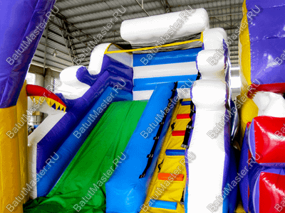 Коммерческий батут "Белый клык" с не механизированной головой, размер 6*6*4 м