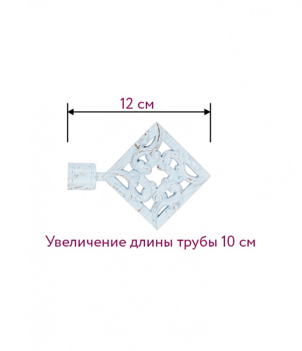 Наконечник для кованного карниза Вензель D 16/19
