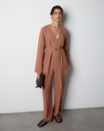 Комбинезон из вискозы Стелла Маккартни карамель