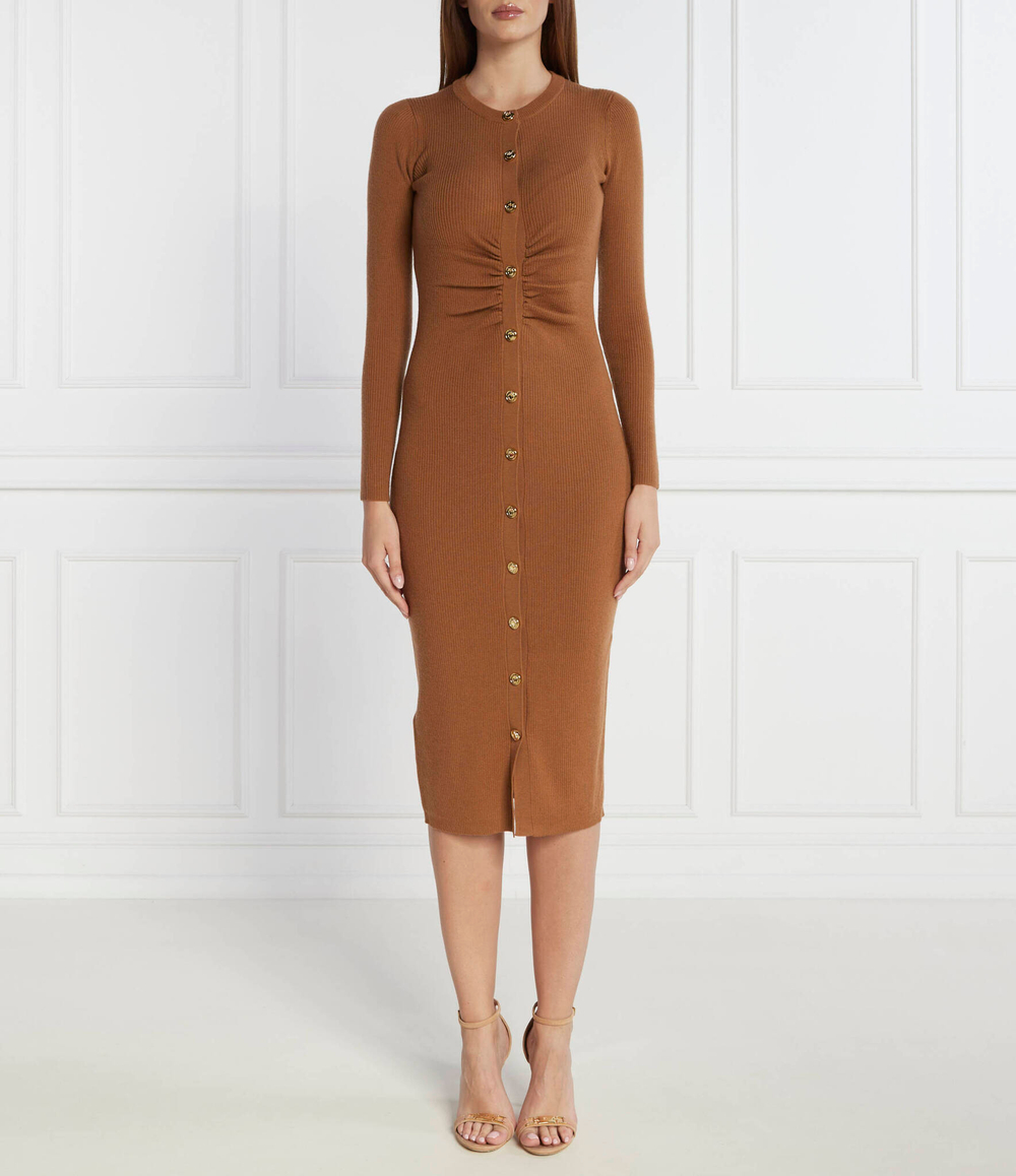 Хлопковое платье Pinko - коричневый(101926 A15S)