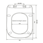 Сиденье д/унитаза  WAVE W-RJD-2dml дюропласт slim, микролифт, БЕЛЫЙ глянец (Gap,Struktura) 06
