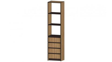 Бостон Стеллаж 4 ящика Дуб вотан/венге