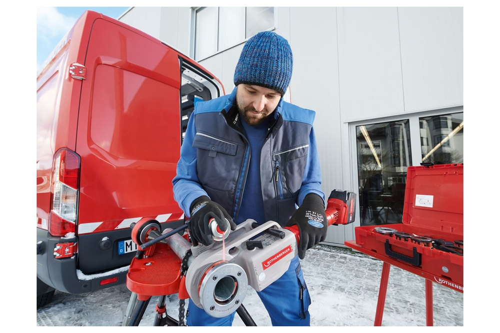 Аккумуляторный резьбонарезной клупп Rothenberger SUPERTRONIC 2000 E, комплект D 1/2 - 2"