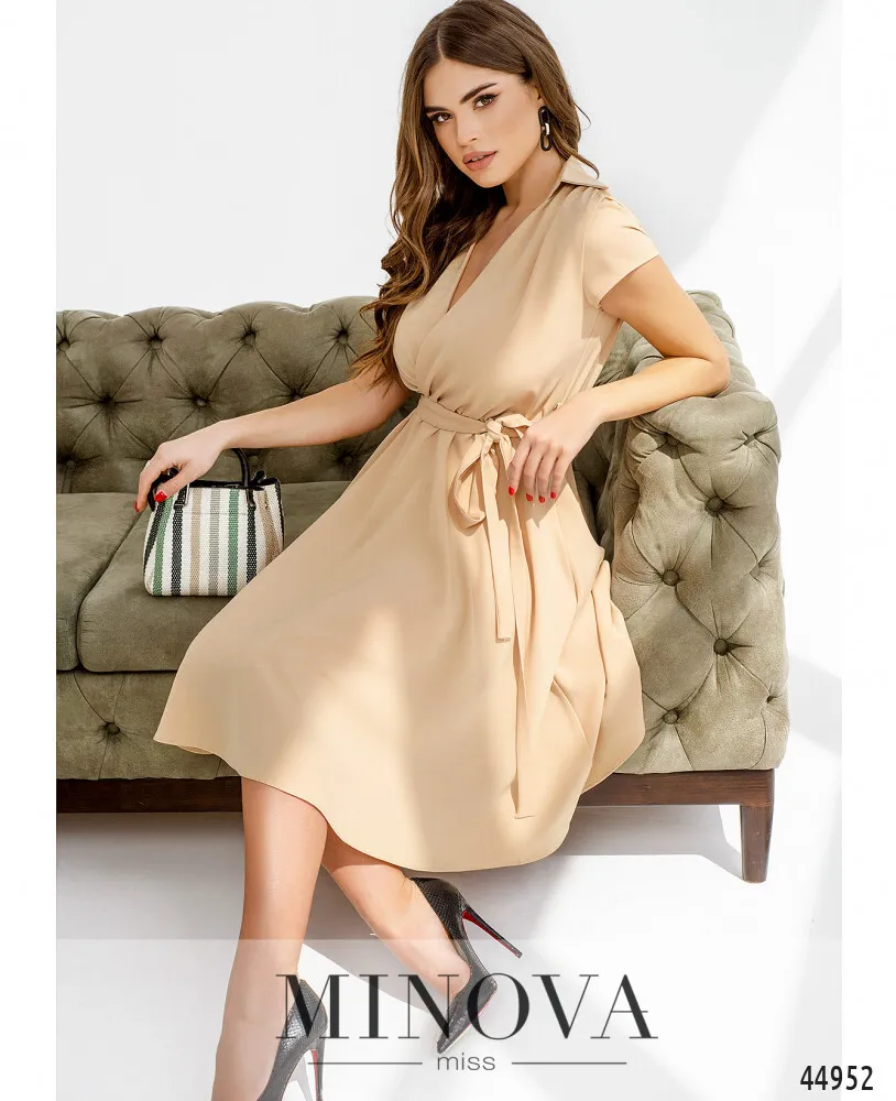 Платье 1078-1-бежевый Minova
