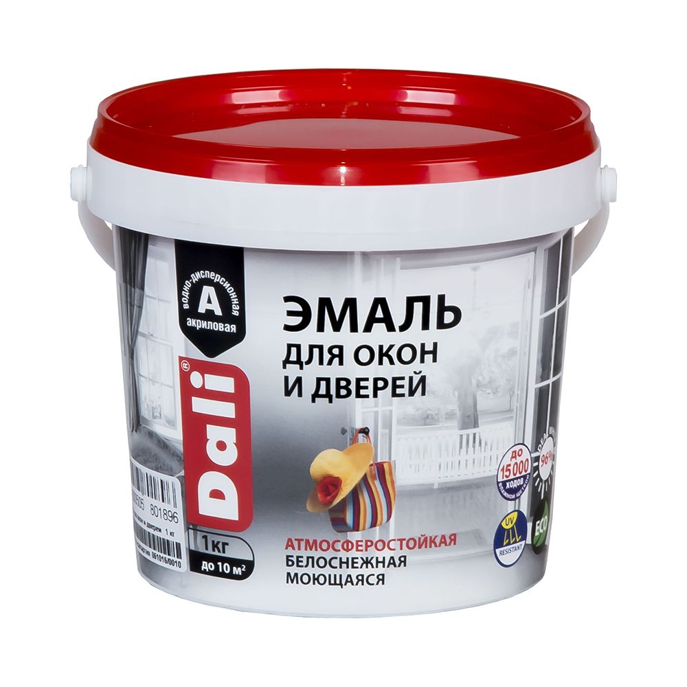 ЭМАЛЬ АКРИЛОВАЯ В/Д "DALI" ДЛЯ ОКОН И ДВЕРЕЙ 1 КГ (6) "РОГНЕДА", 24507