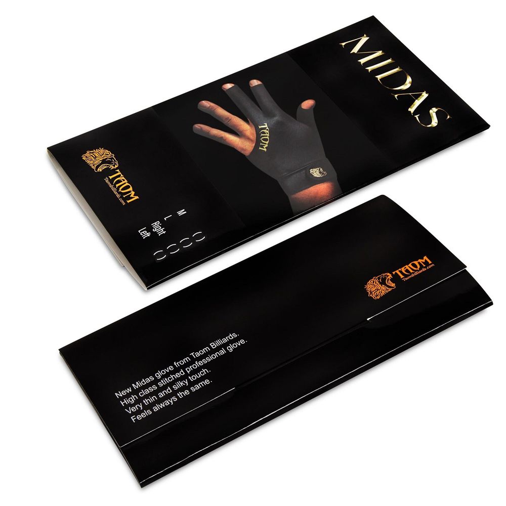 Перчатка Taom Midas Billiard Glove черная правая M