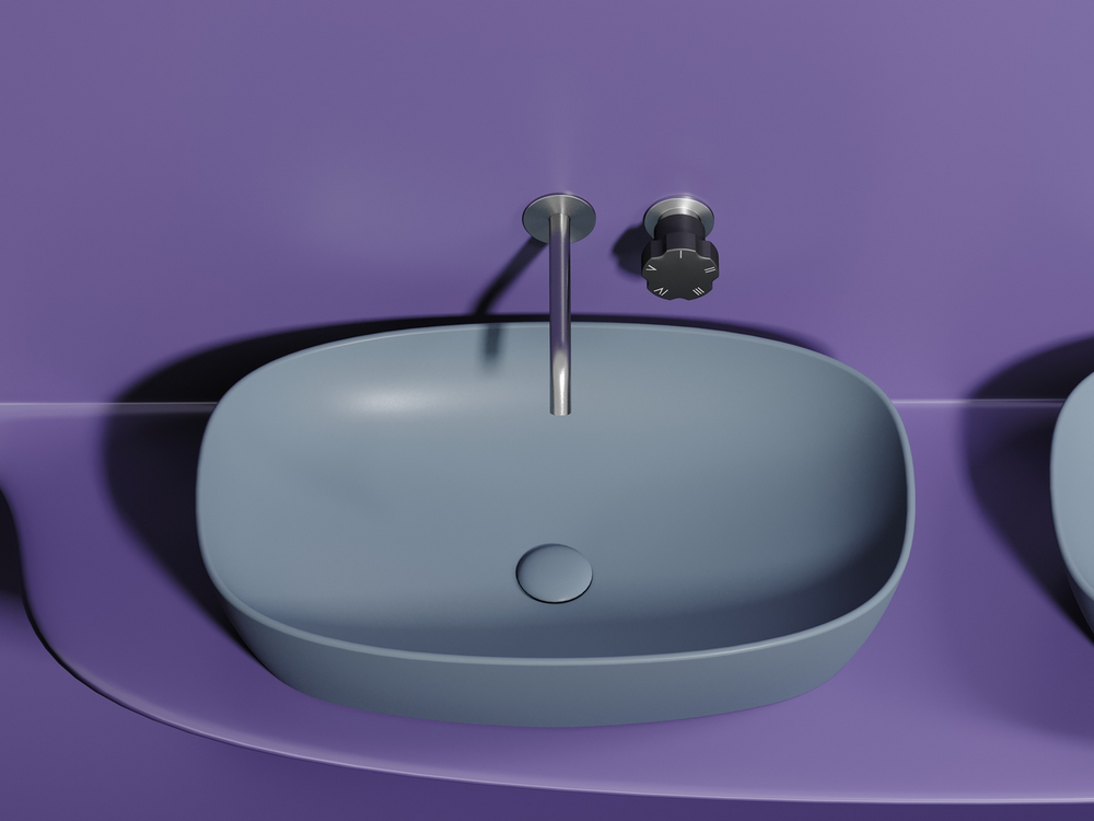 Умывальник чаша накладная овальная (цвет Серо-x