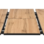 Стол Dublin раскладной 120-160х80х75 Дуб Вотан, чёрные ножки