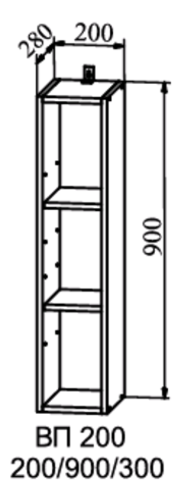 шкаф верхний высокий 200 квадро