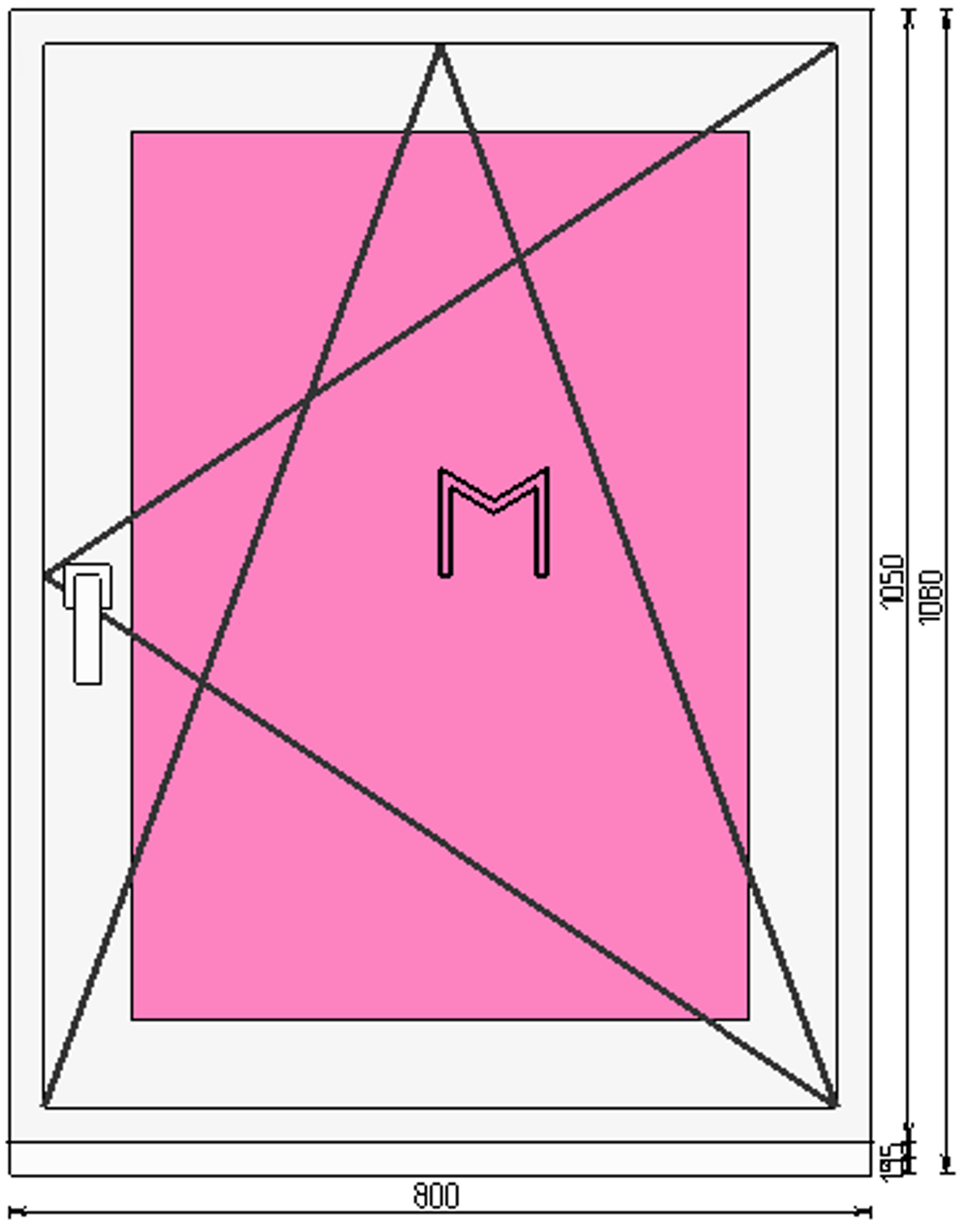 Пластиковое окно 1050 х 800 ТермА Эко + Москитная сетка