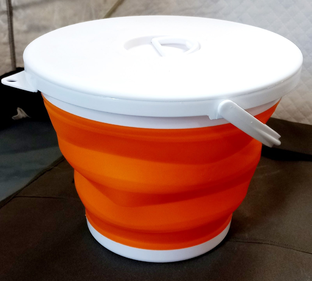 Ведро 10L скл. круглое с крышкой
