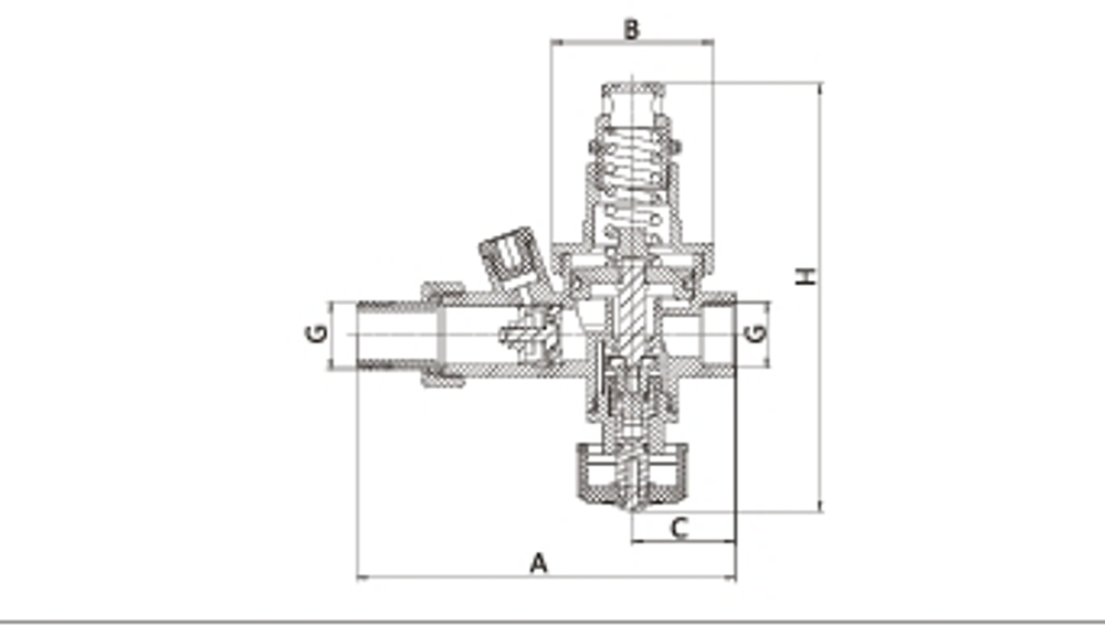 Клапан автоматической подпитки с манометром AOSKER 1/2‘’
