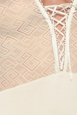 Корсаж Creda с ажурной верхней частью (Размер: S-M) (Цвет: кремовый)