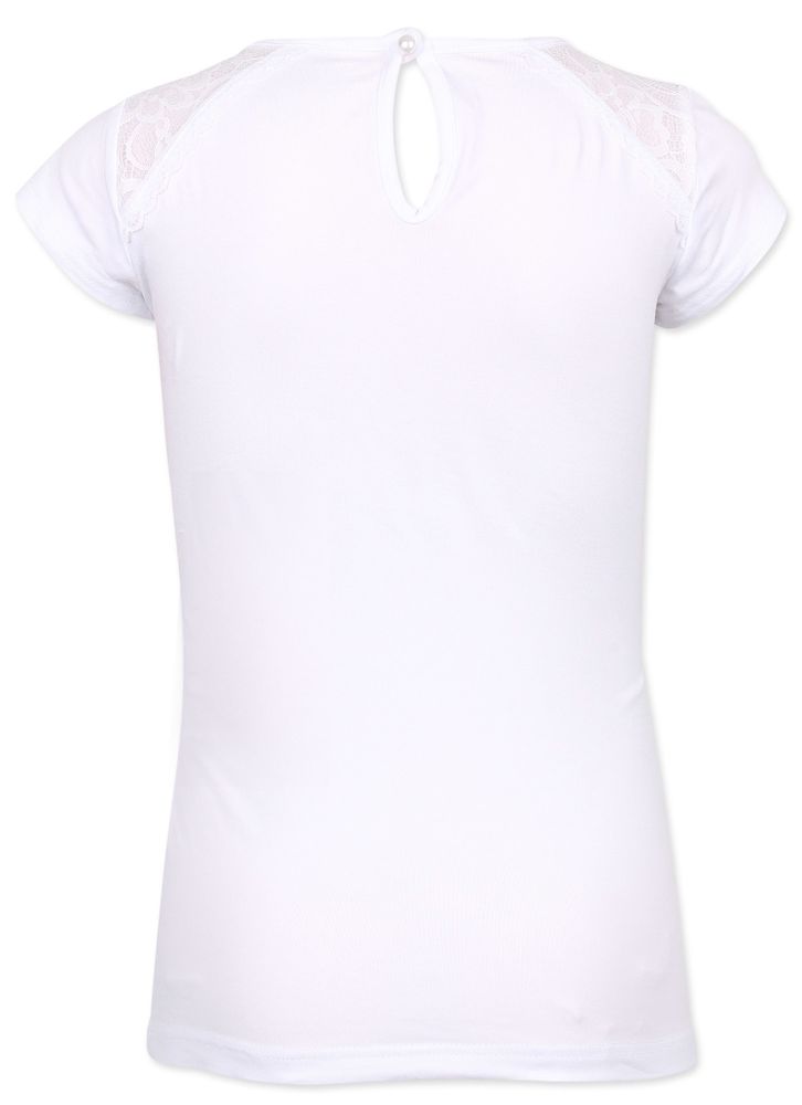 Белая блузка REMIX декорированная кружевом