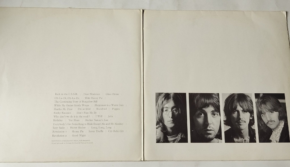 Винтажная виниловая пластинка LP The Beatles White Album (France 1978)