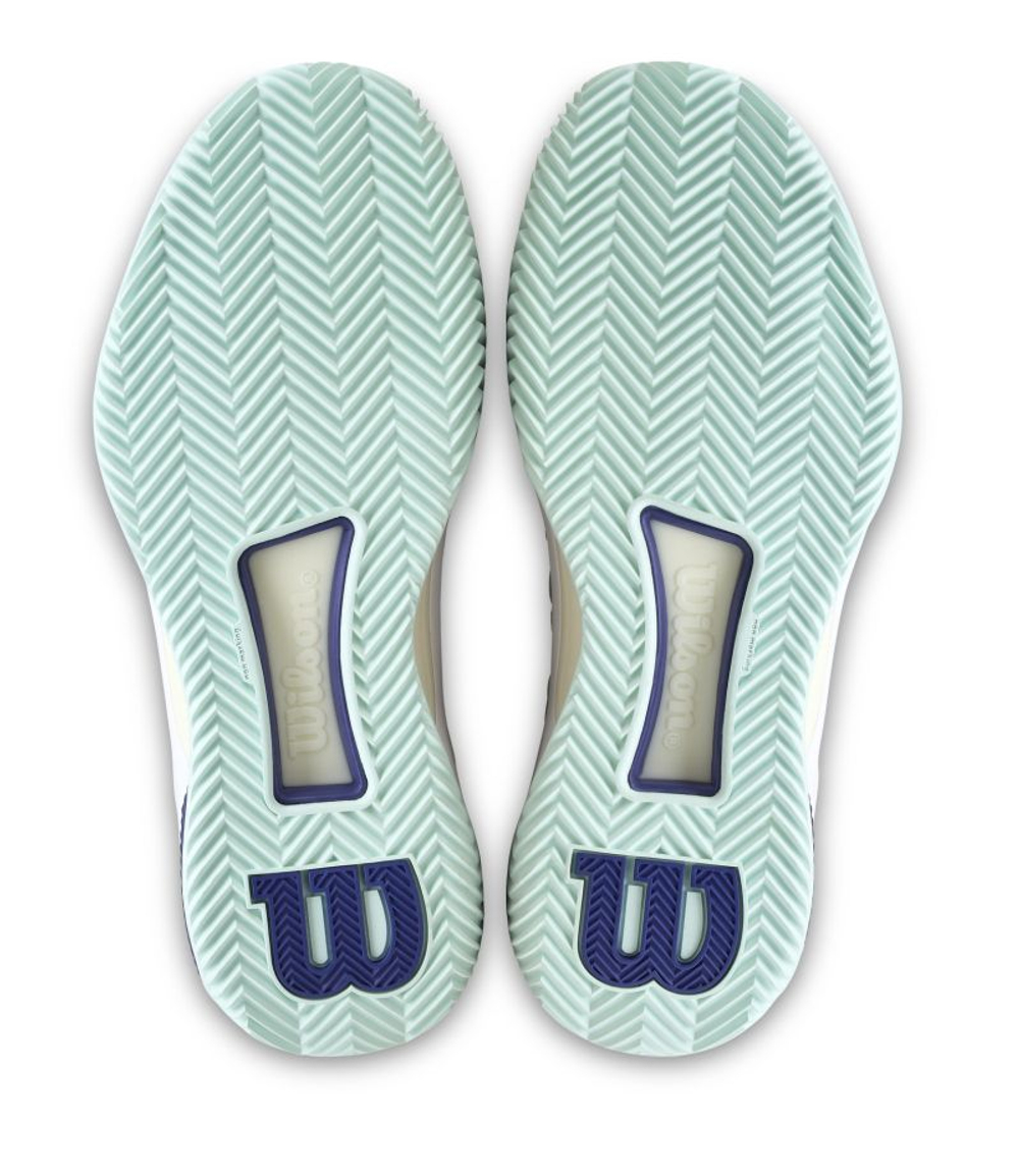 Женские теннисные кроссовки Wilson Intrigue Tour Clay - white/bay/skipper blue