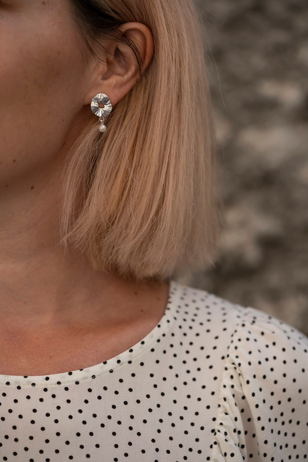 Серьги Атоллы мини с жемчугом