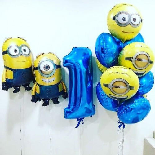 Композиция из шаров «Миньоны Вышли в Бой»
