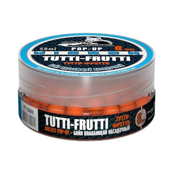 Бойлы насад. плав. Sonik Baits 8мм TUTTI FRUTTI MICRON Fluo Pop-ups 50мл
