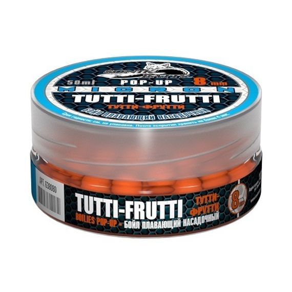 Бойлы насад. плав. Sonik Baits 8мм TUTTI FRUTTI MICRON Fluo Pop-ups 50мл