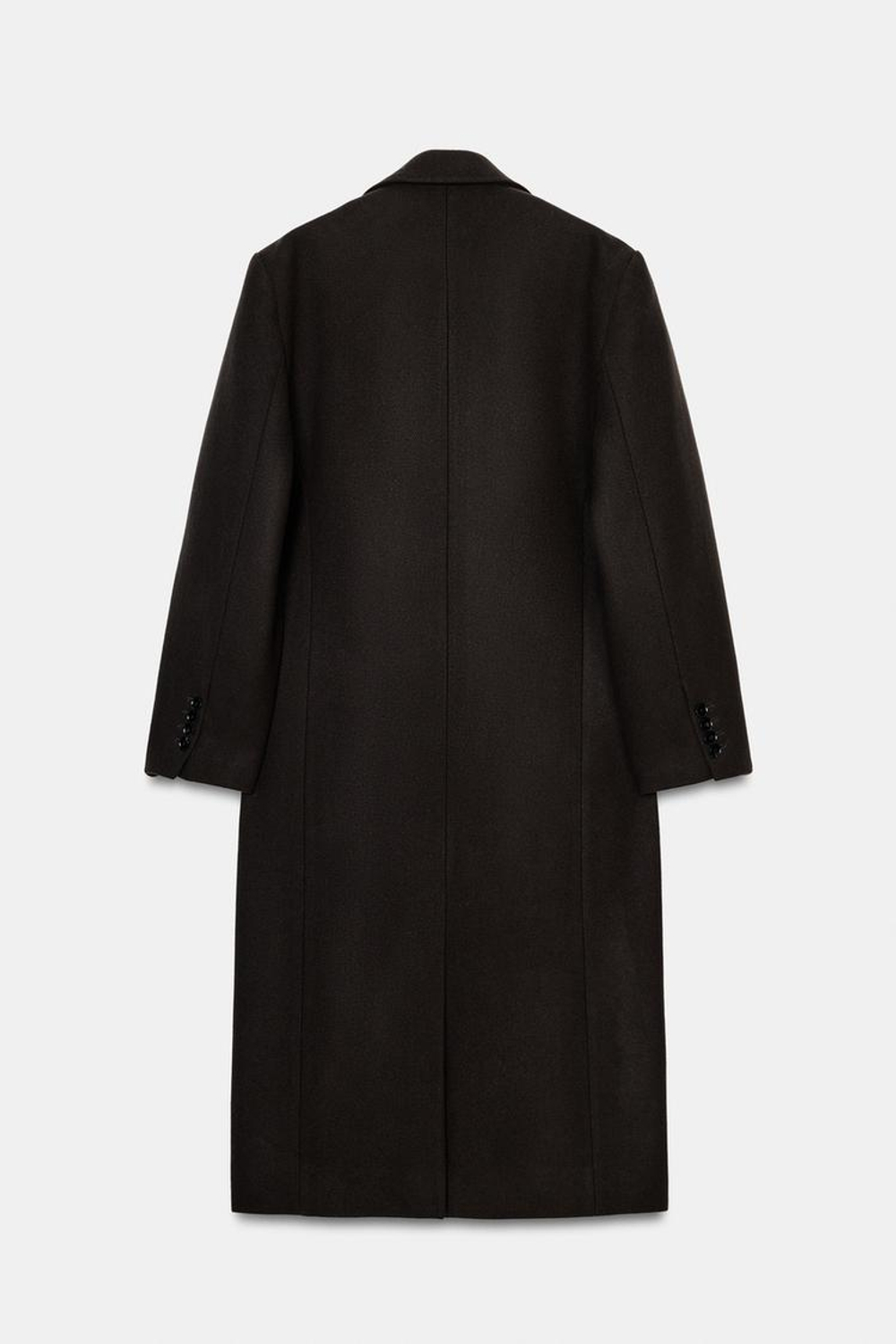 ZARA ДВУБОРТНОЕ ПАЛЬТО ОВЕРСАЙЗ ИЗ ШЕРСТИ — ZW COLLECTION, КОРИЧНЕВЫЙ