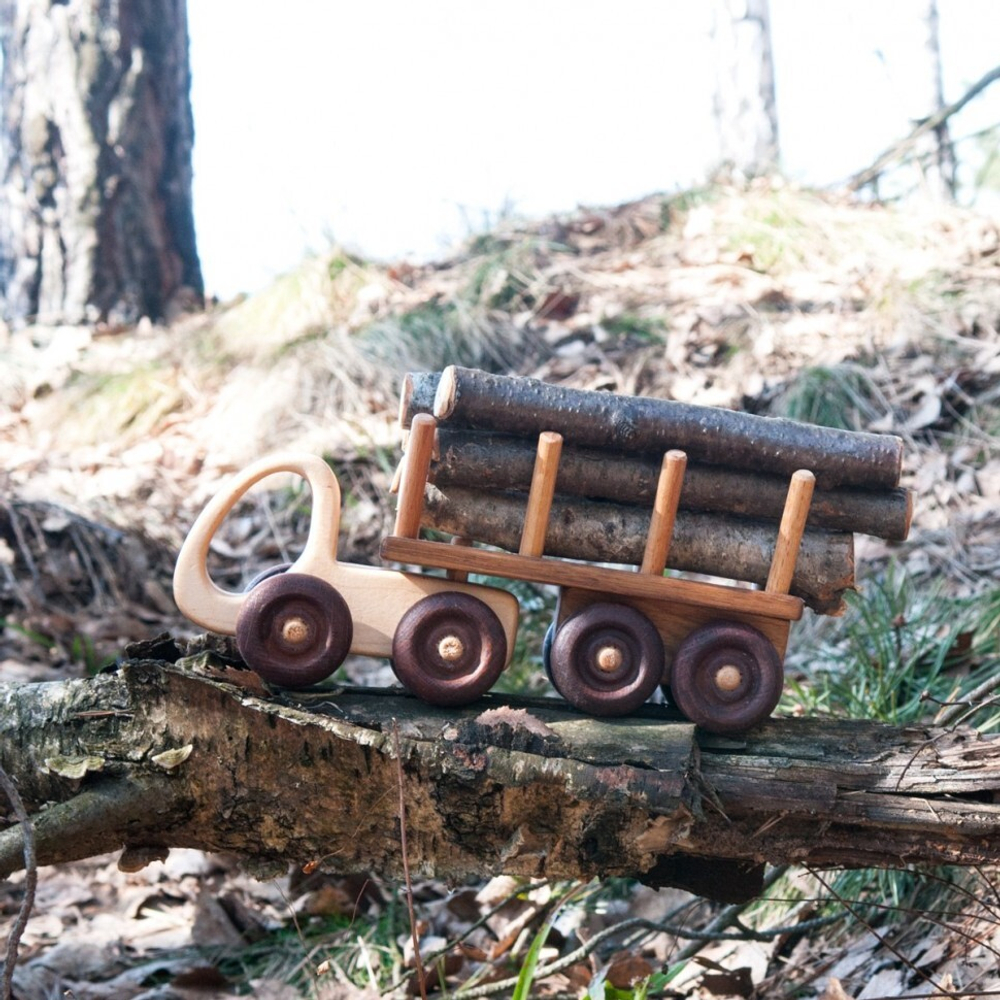 Деревянная машинка Лесовоз Леснушки