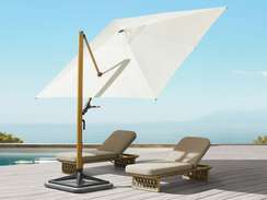 Зонт профессиональный Levia 3х3 м, тик, тортора. База и светильник в комплекте