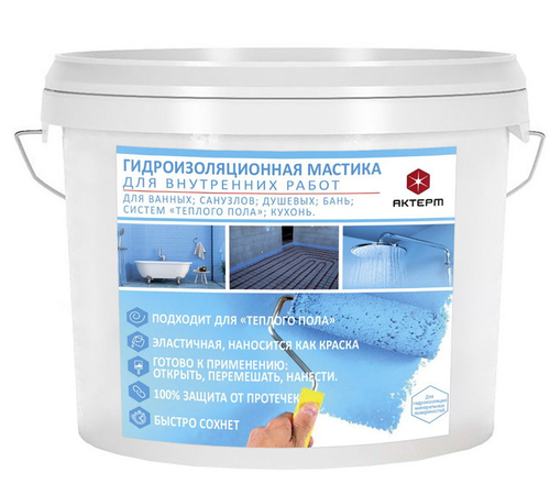 Мастика гидроизоляционная для ванных комнат Актерм синяя 3 кг