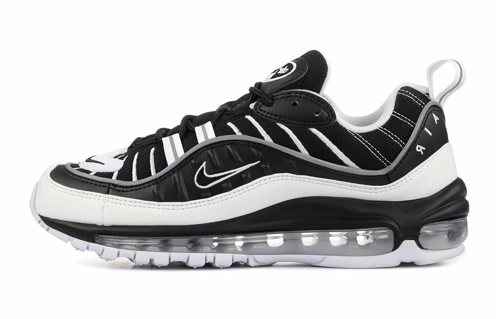 Кроссовки Nike Air Max 98 Black Silver (Женская размерная сетка)