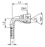 Фитинг DN 08 BSP (Г) 3/8 (90)