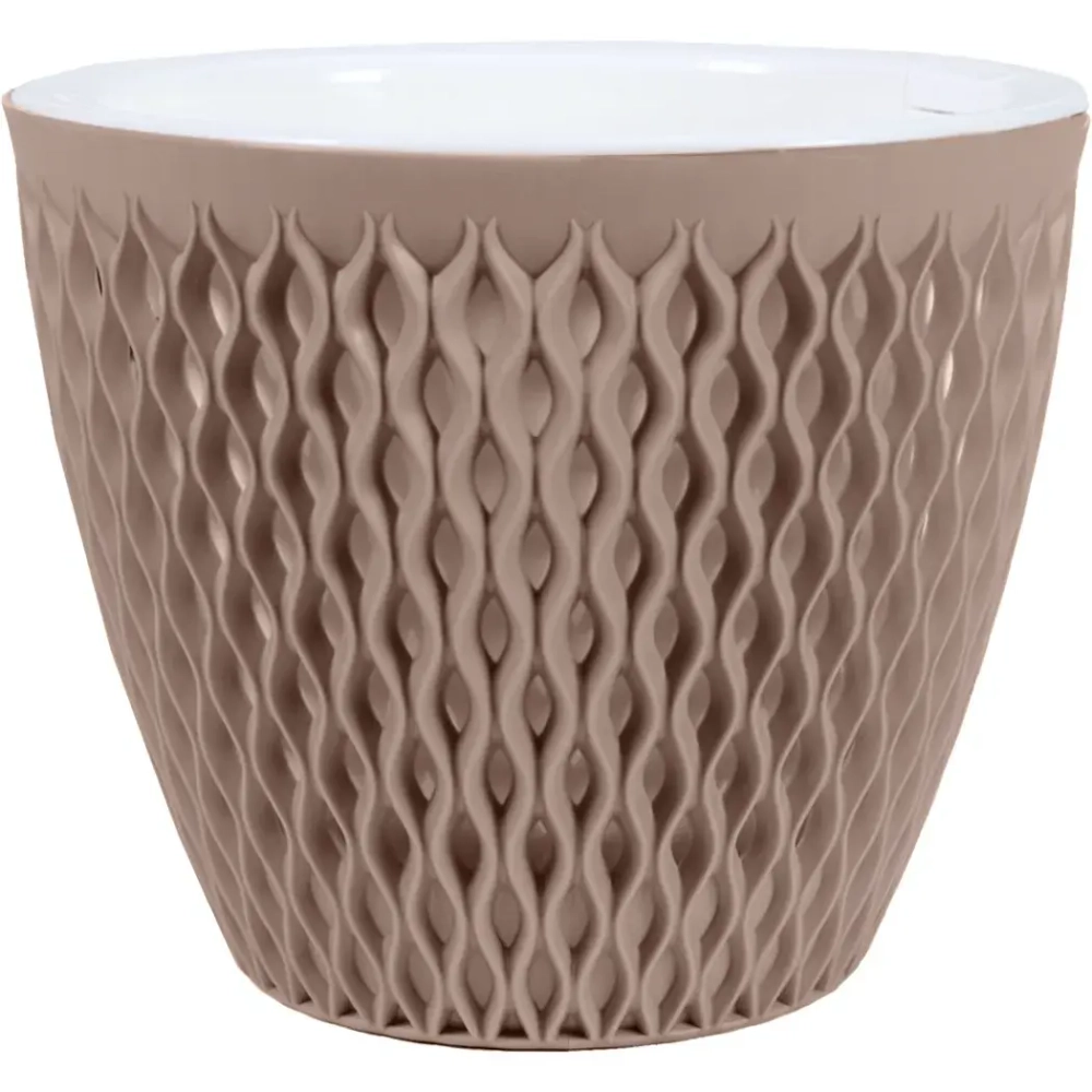 Кашпо для цветов пластиковое 3л d-17,1см «Версаль» Фраппе