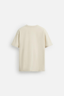 ZARA ФУТБОЛКА С КАРМАНОМ, БЕЖЕВЫЙ