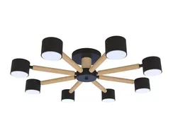 CL-DOT-R001-GX53*8 BLACK+WOOD BK (1) Люстра NW
