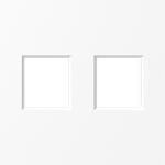 Накладка 2-я для розеток RJ45, TV, SAT, глянцевый белый, серия A07