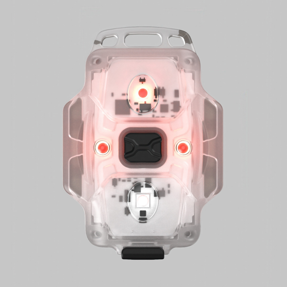 Мультифонарь Armytek Crystal Pro Grey — красный свет до 43 люмен с функцией велосипедного стоп-сигнала.