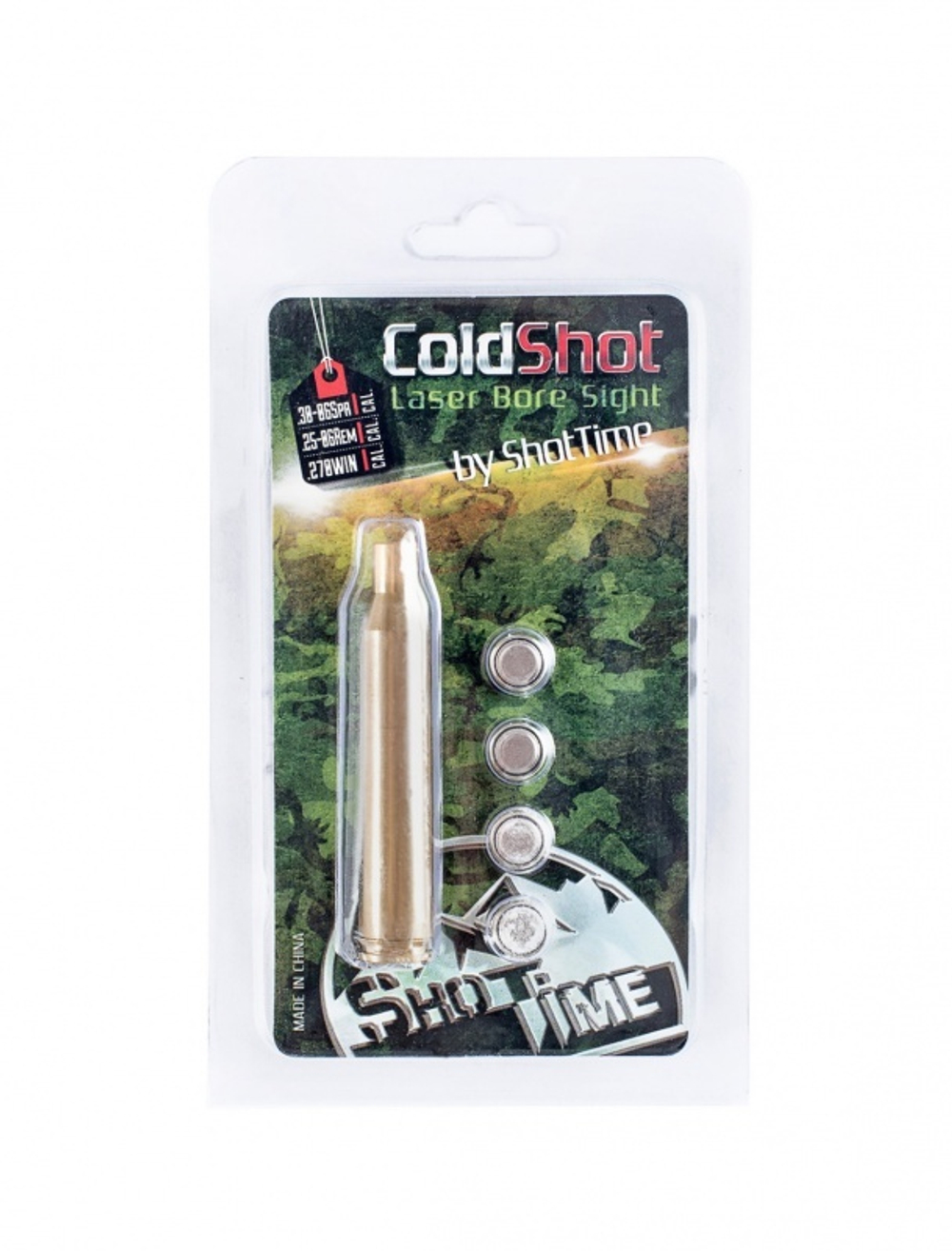 Лазерный патрон ShotTime ColdShot 30-06 Sprg./.25-06 Rem/ 270 Win., латунь, лазер красный 655нМ