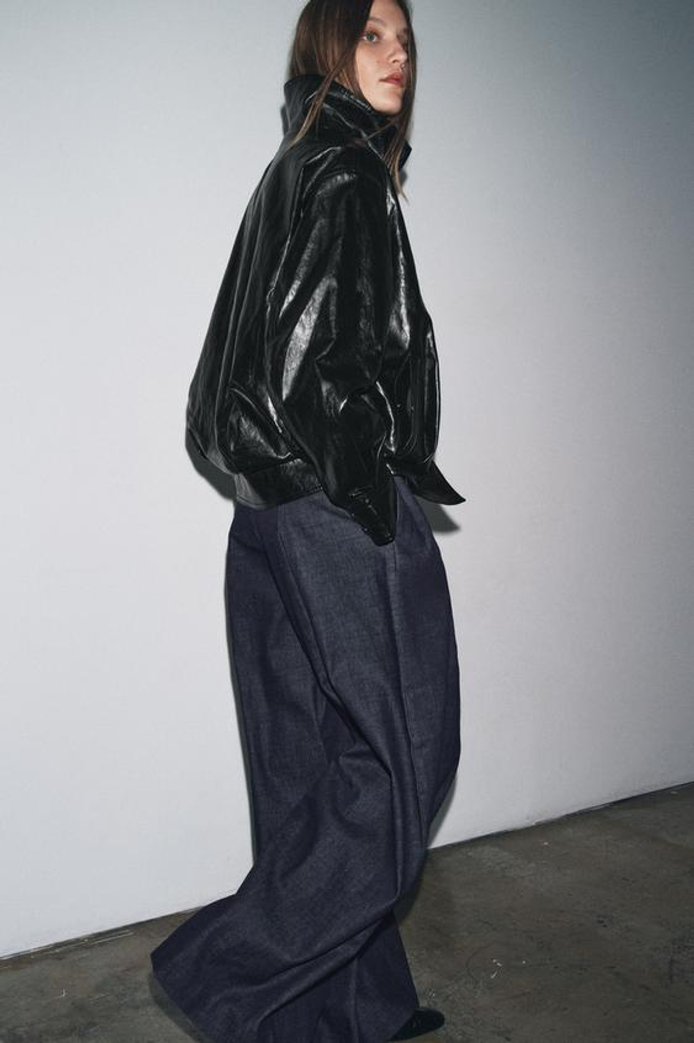 ZARA КУРТКА-БОМБЕР — ZW COLLECTION, ЧЕРНЫЙ