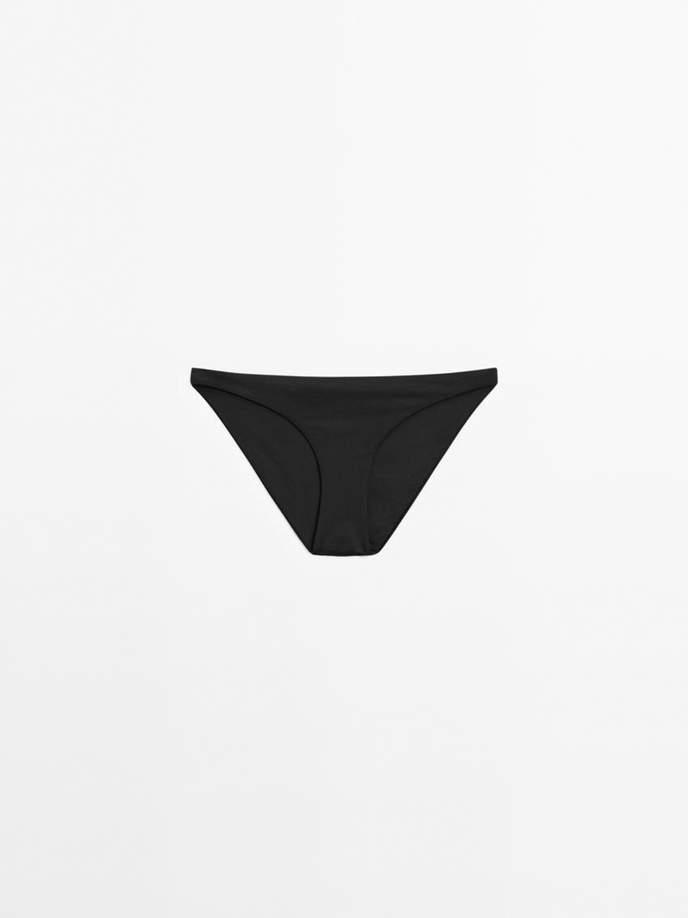Massimo Dutti Однотонные плавки бикини, черный