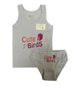 Комплект майка+трусы для девочек CBF 18-310/21-212дшл р.32 сир.птичка (Boru), 1 шт.