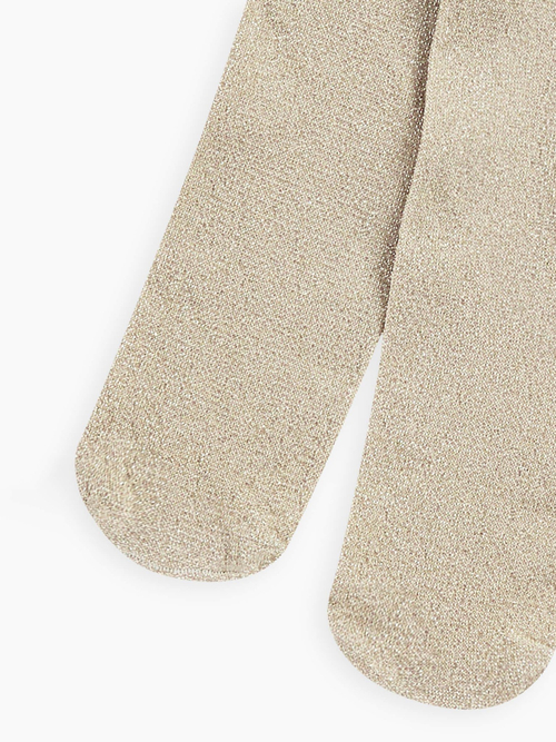 Колготки с блестками для девочки Next D77-822, Кремовый